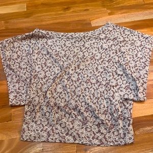 Flowery blouse purple